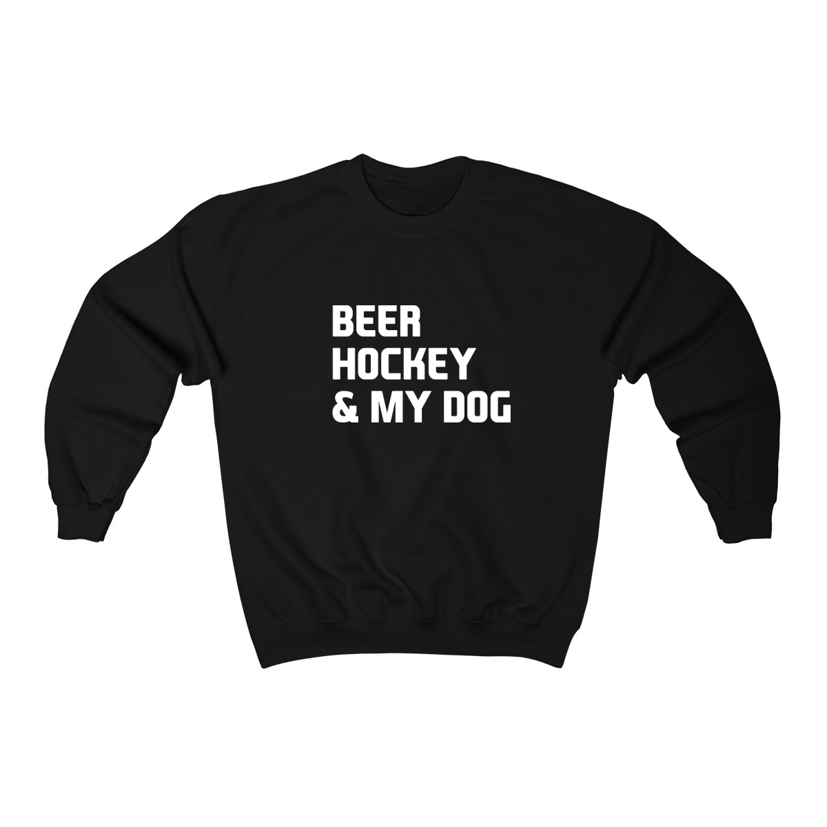 image for Beer Hockey & My Dog - Crewneck Sweater