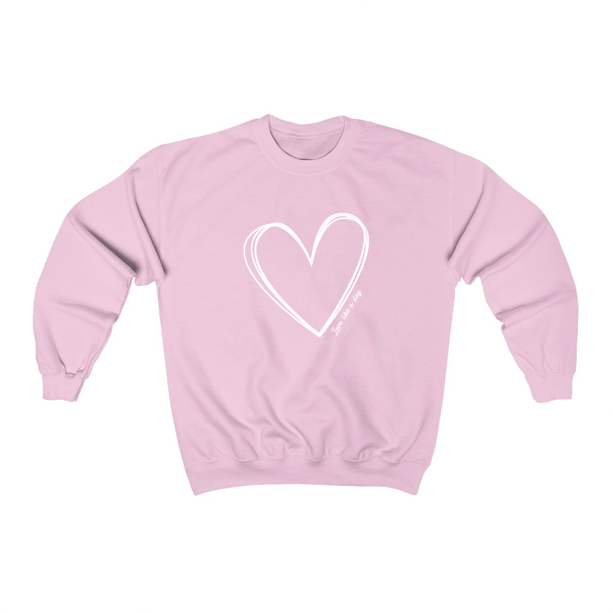 image for Love Like a Dog (big heart) - Crewneck Sweatshirt