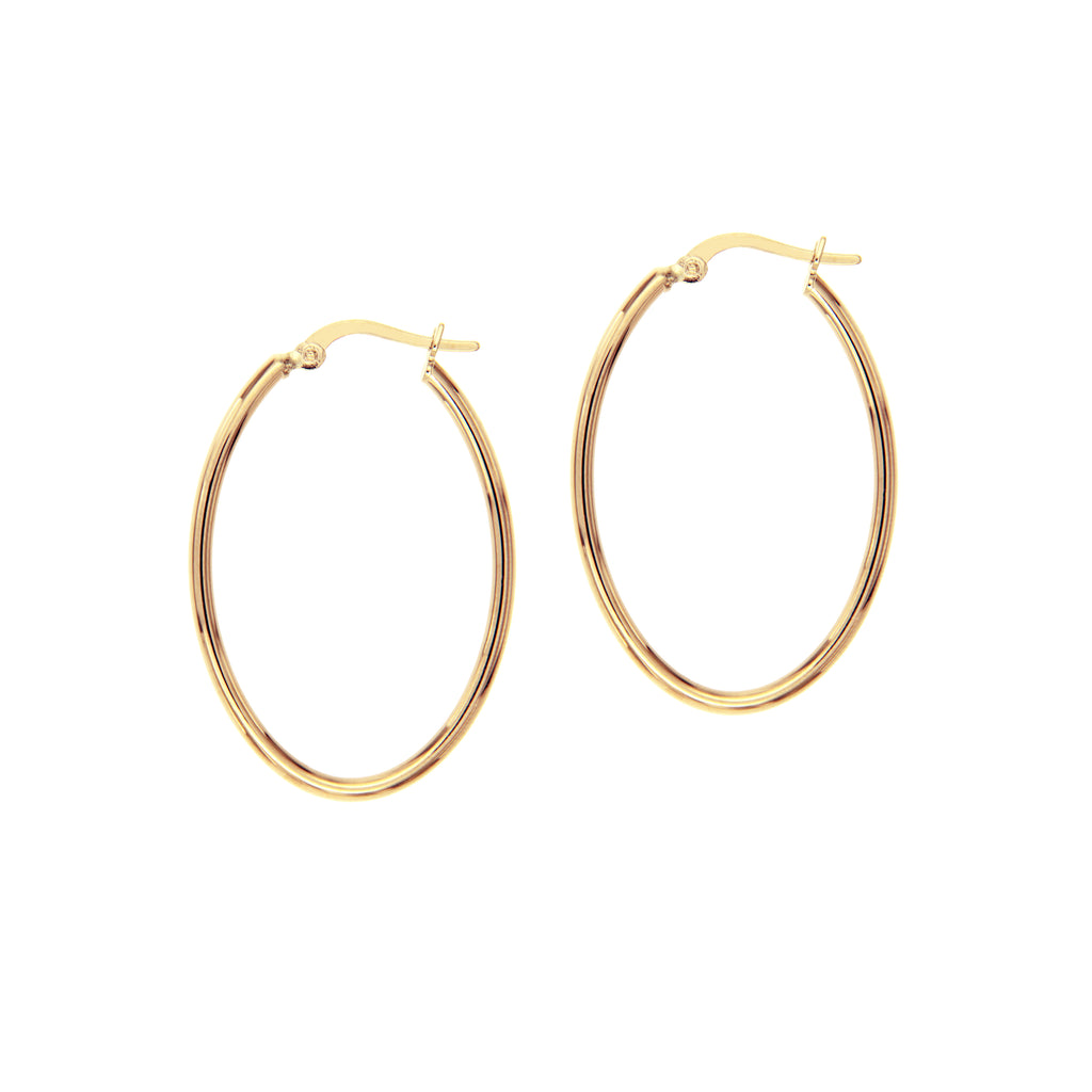 14K Italian Gold Hoop Earrings – Royal Gem