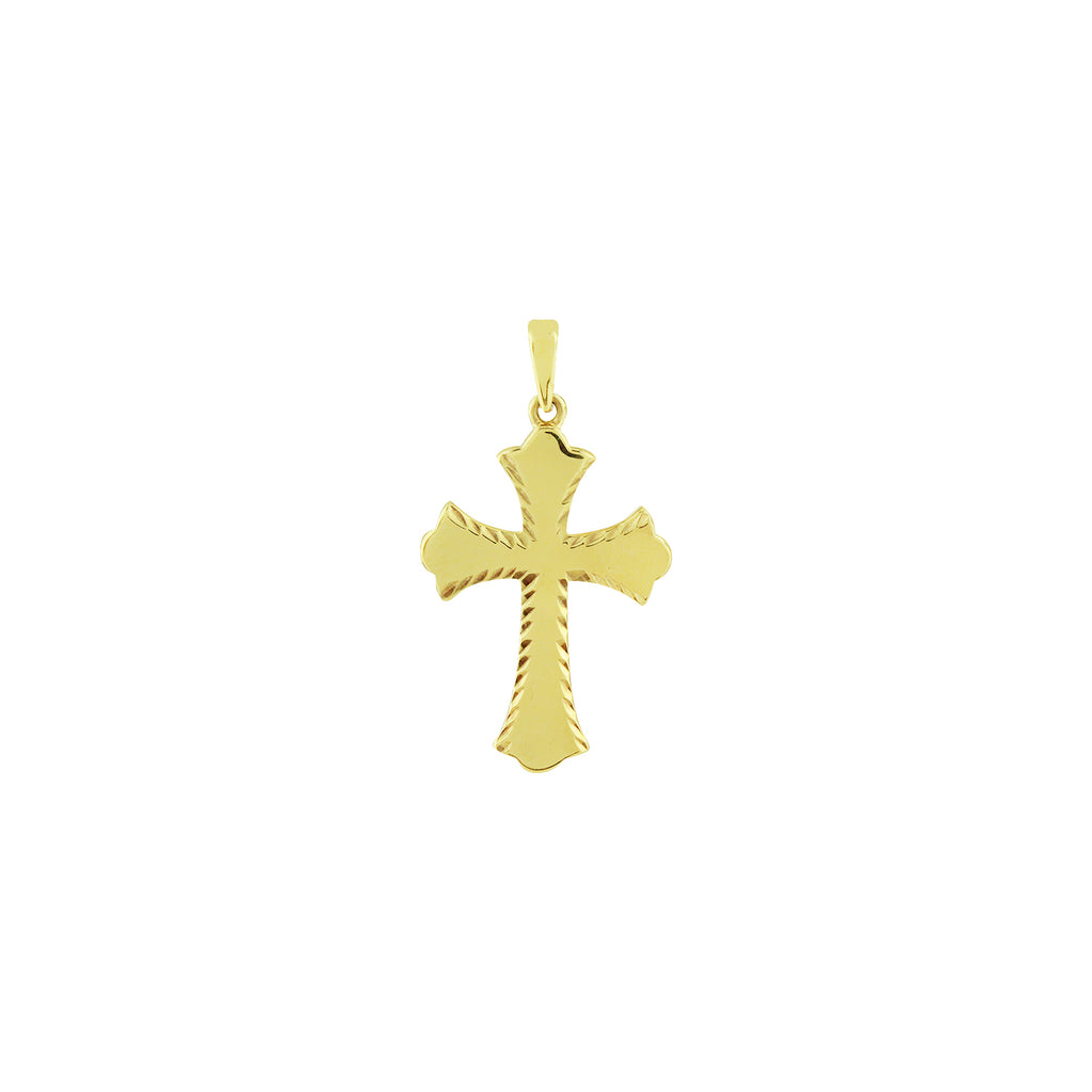 18K Saudi Gold Necklace with Cross Pendant – Royal Gem