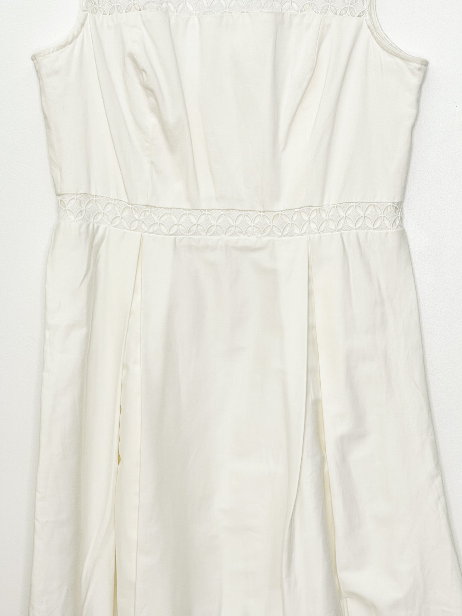 Calvin Klein Ivory Eyelet Sundays Dress Size 12 | Monarch Thrift Shop