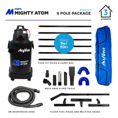 SkyVac Mighty Atom Push Fit Poles 6 Pole Package