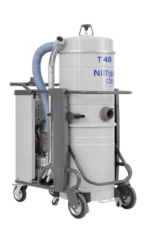 sentido Irregularidades Abrumador Nilfisk T48 - Industrial Vacuum Cleaner - 220V HEPA Vacuum - 3-T48N2A –  Clean Direct Inc.