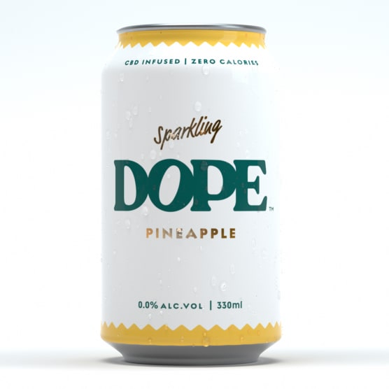 Dope Drinks CBD Sparkling Water Pineapple Flavour