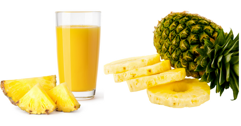 pineapple juice and pineapple fruit