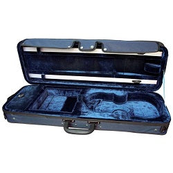 Blue oblong violin case