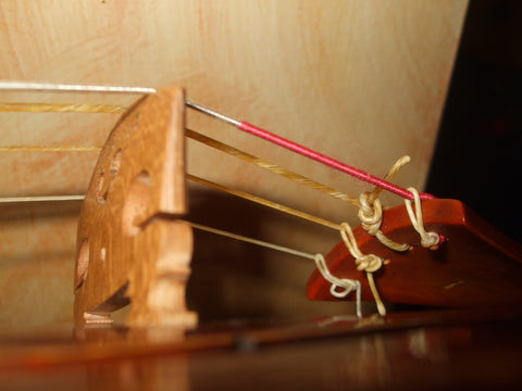 Old gut strings on the violin