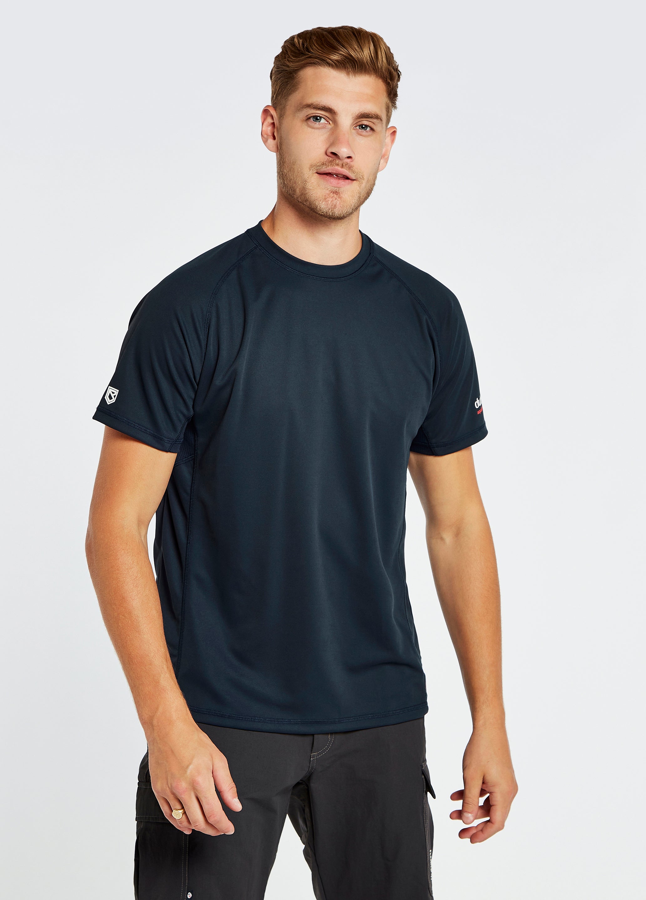 Tangier Men’s Short-Sleeved Technical T-Shirt - Navy – Dubarry Australia