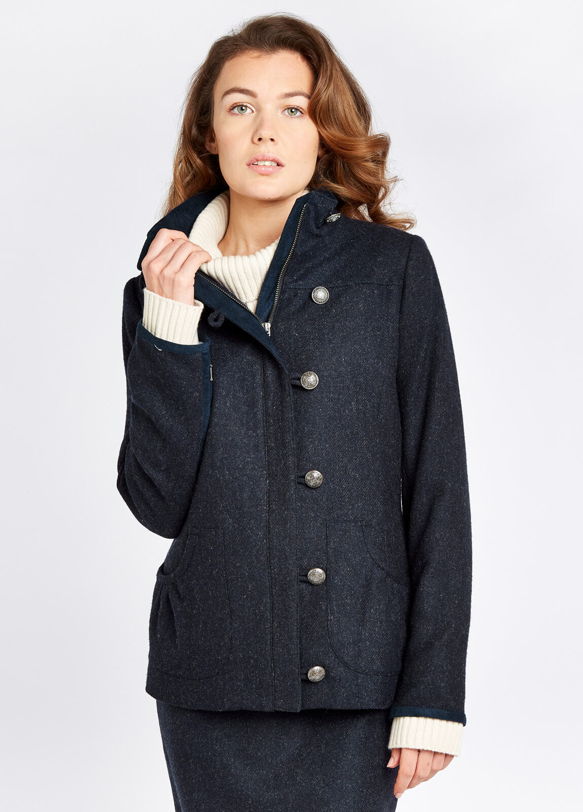 Navy tweed store jacket ladies