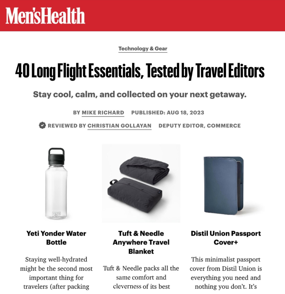 mens health passport cover+ feature