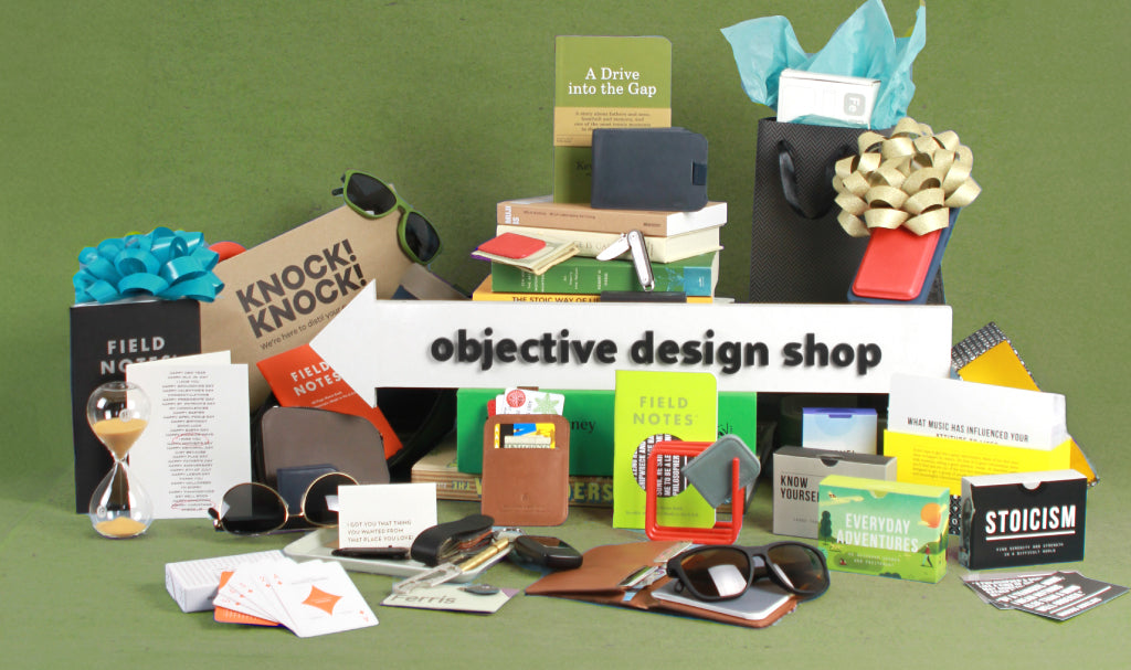 Objective Design Shop product collection assortment with sign