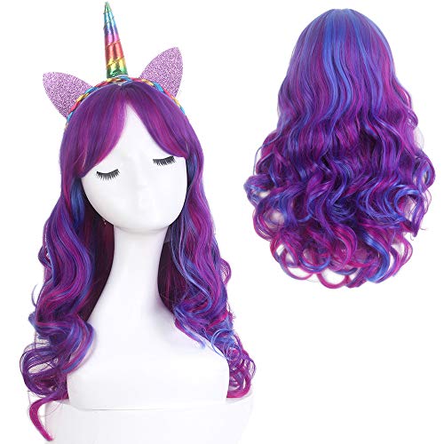 girls purple wig