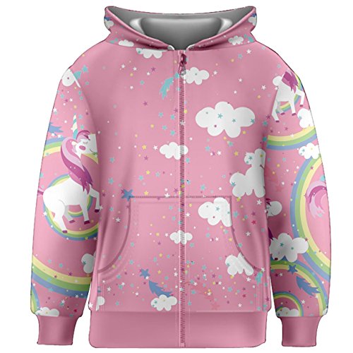 unicorn zip up hoodie