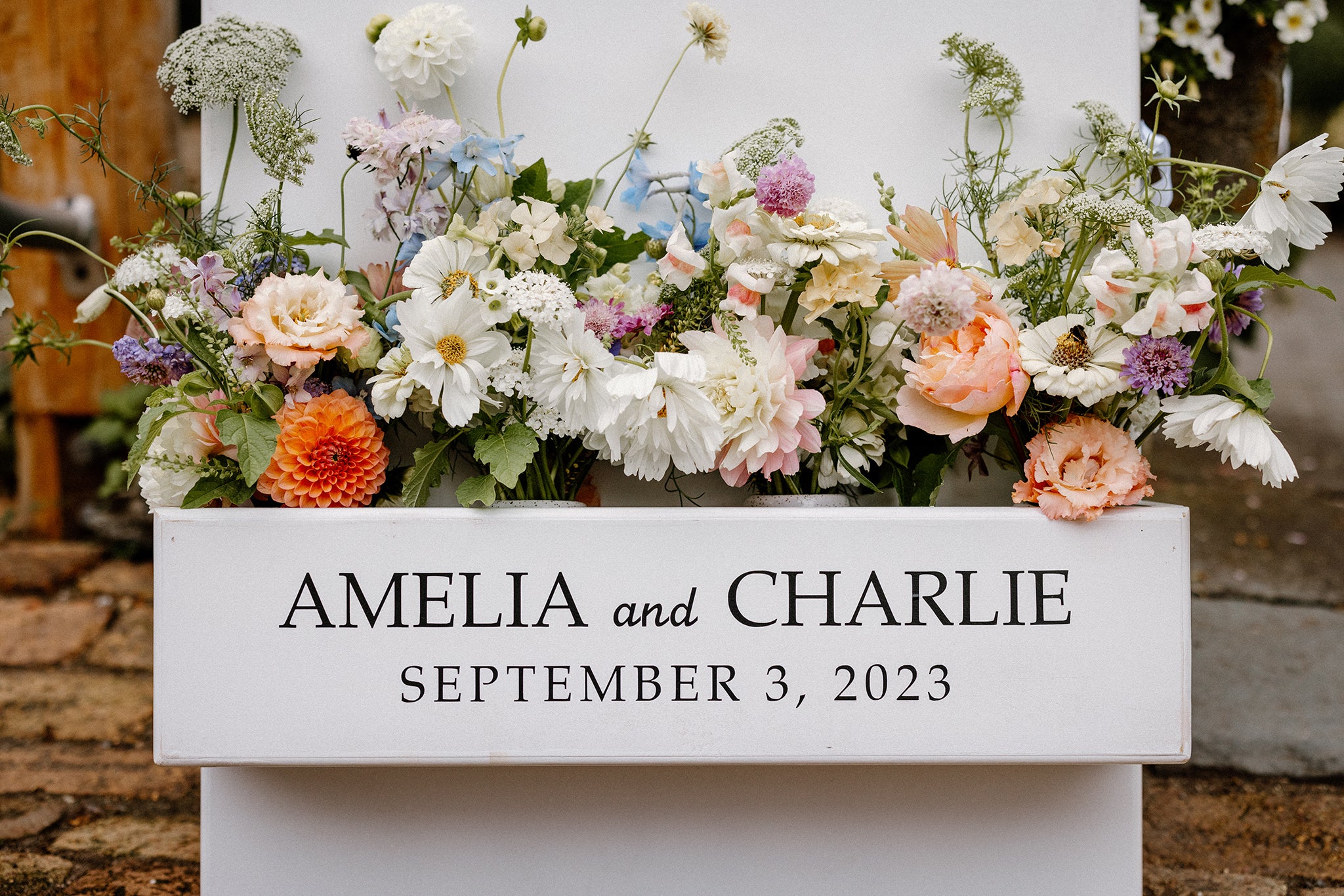 Amelia and Charlie Welcome Wedding Sign