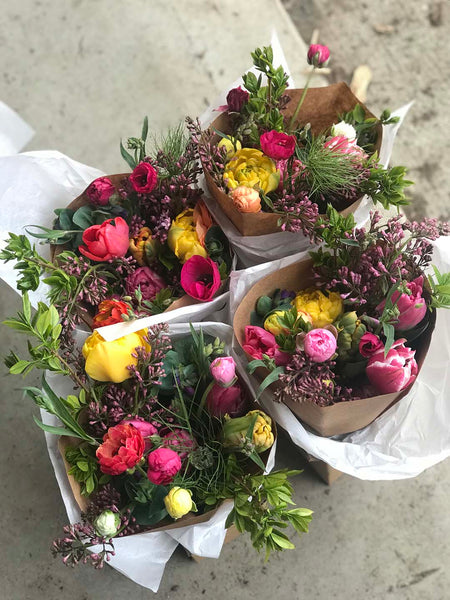Wrapped Bouquets for Spring Subscription