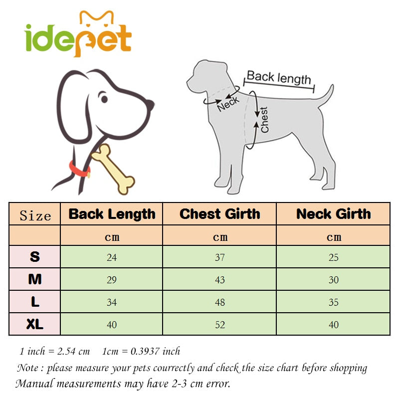 Small Dog Clothes Size Chart