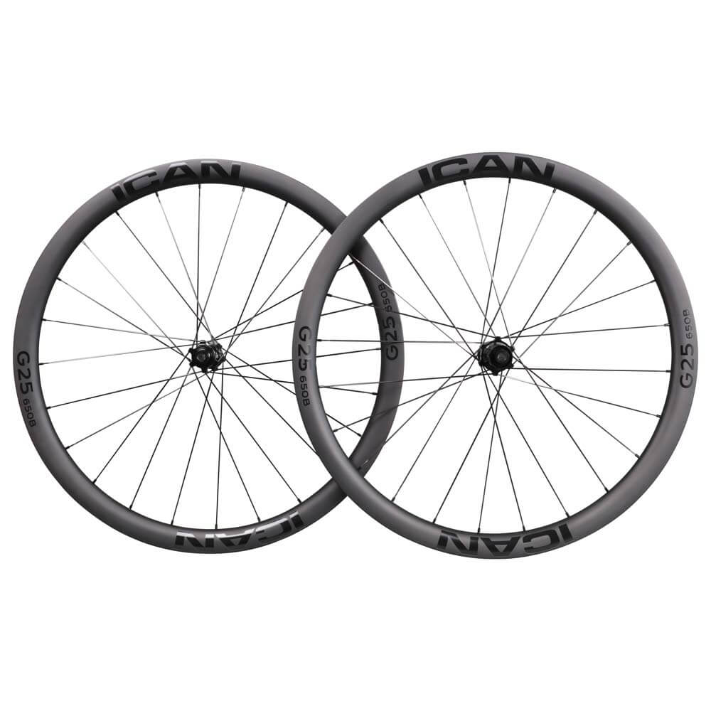 ICAN 650B G25 carbon gravel wheelset Fit Max 50mm Tire |