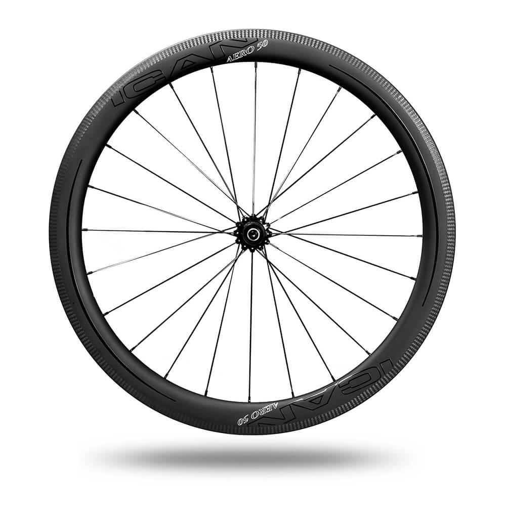Nietje Sui plus ICAN AERO 50 Road Bike Wheels Tubeless Ready Rim Brake | ICAN Wheels