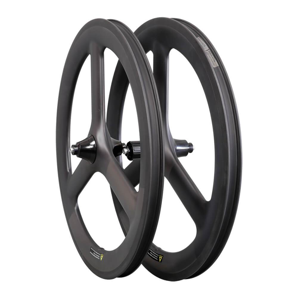 ICAN Carbon 20 inch 3 Spoke Wheelset for BMX bike /Folding bike/Road Clincher Tubeless Ready | ICAN Wielen