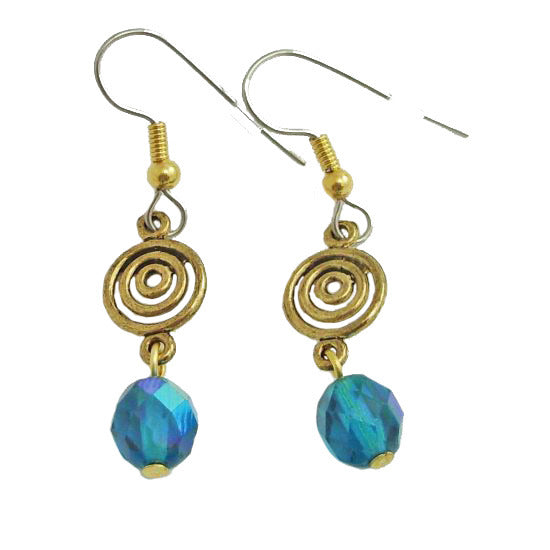 Teal Swirl, Earrings | Unique Creations by Amy | Funky handmade jewelry