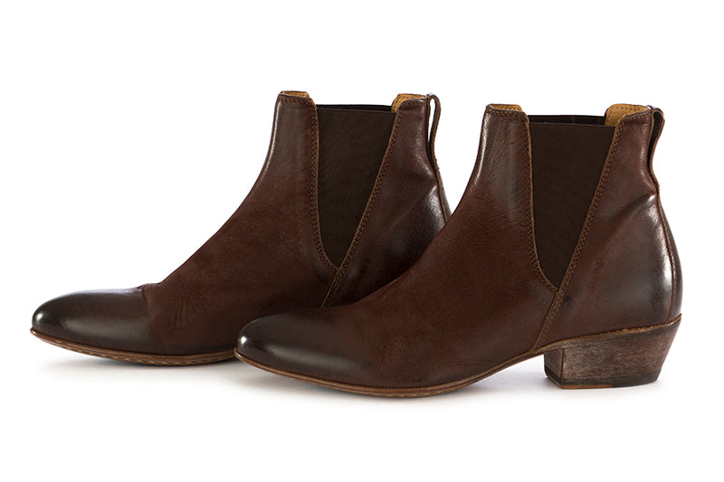 MOMA | Ankle boots dark brown leather 