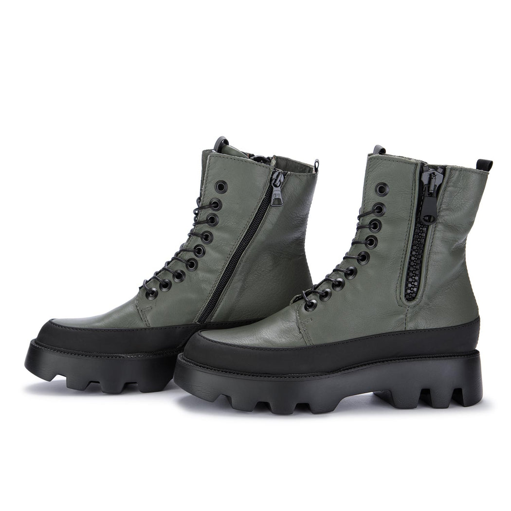 buste envelop Onverschilligheid MJUS | Boots leather p42219 green black | MODEMOUR ♥