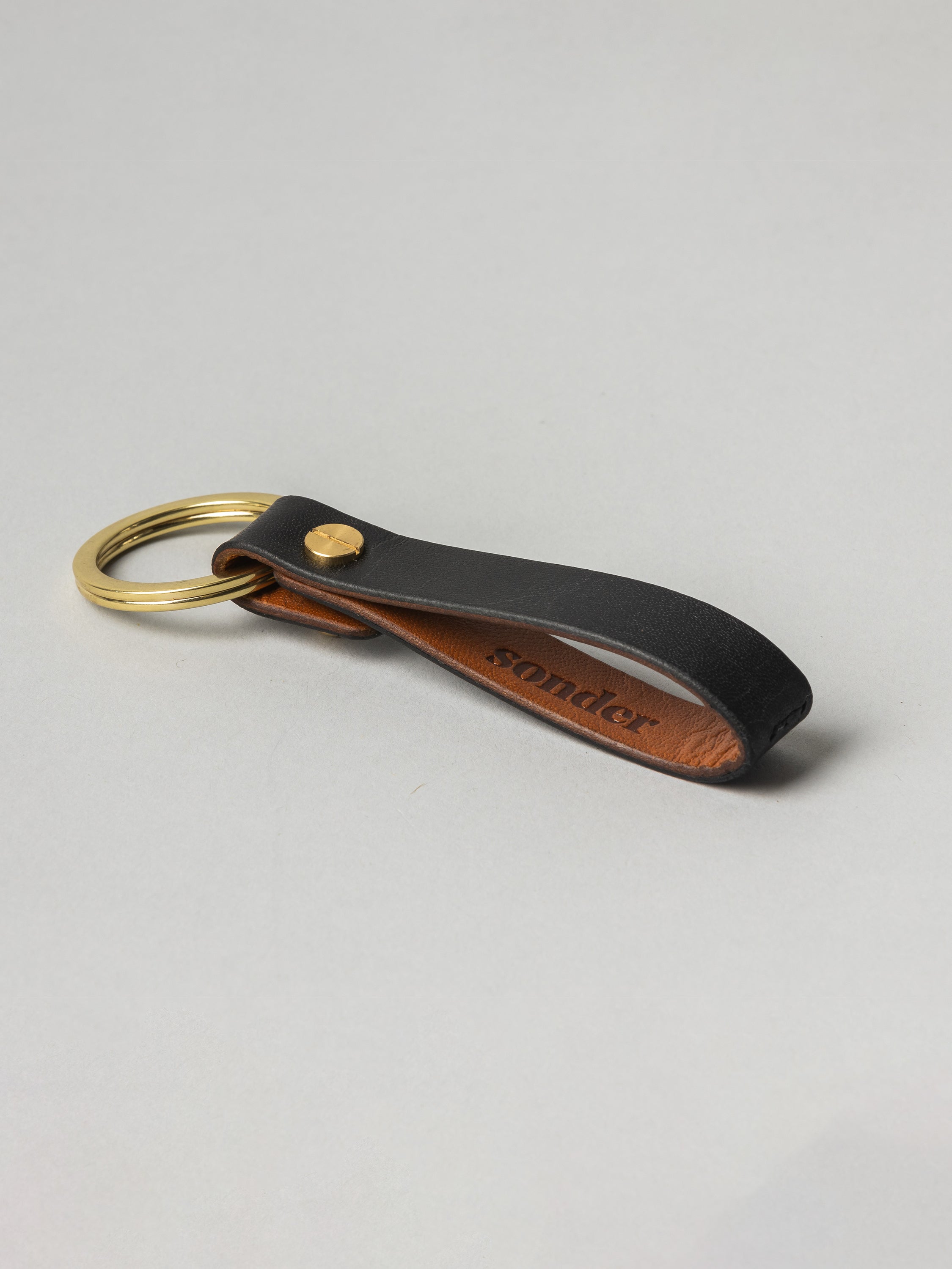 Classic Key Fob No. 226, Black Leather Key Ring