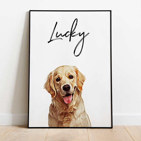 custom dog wall art