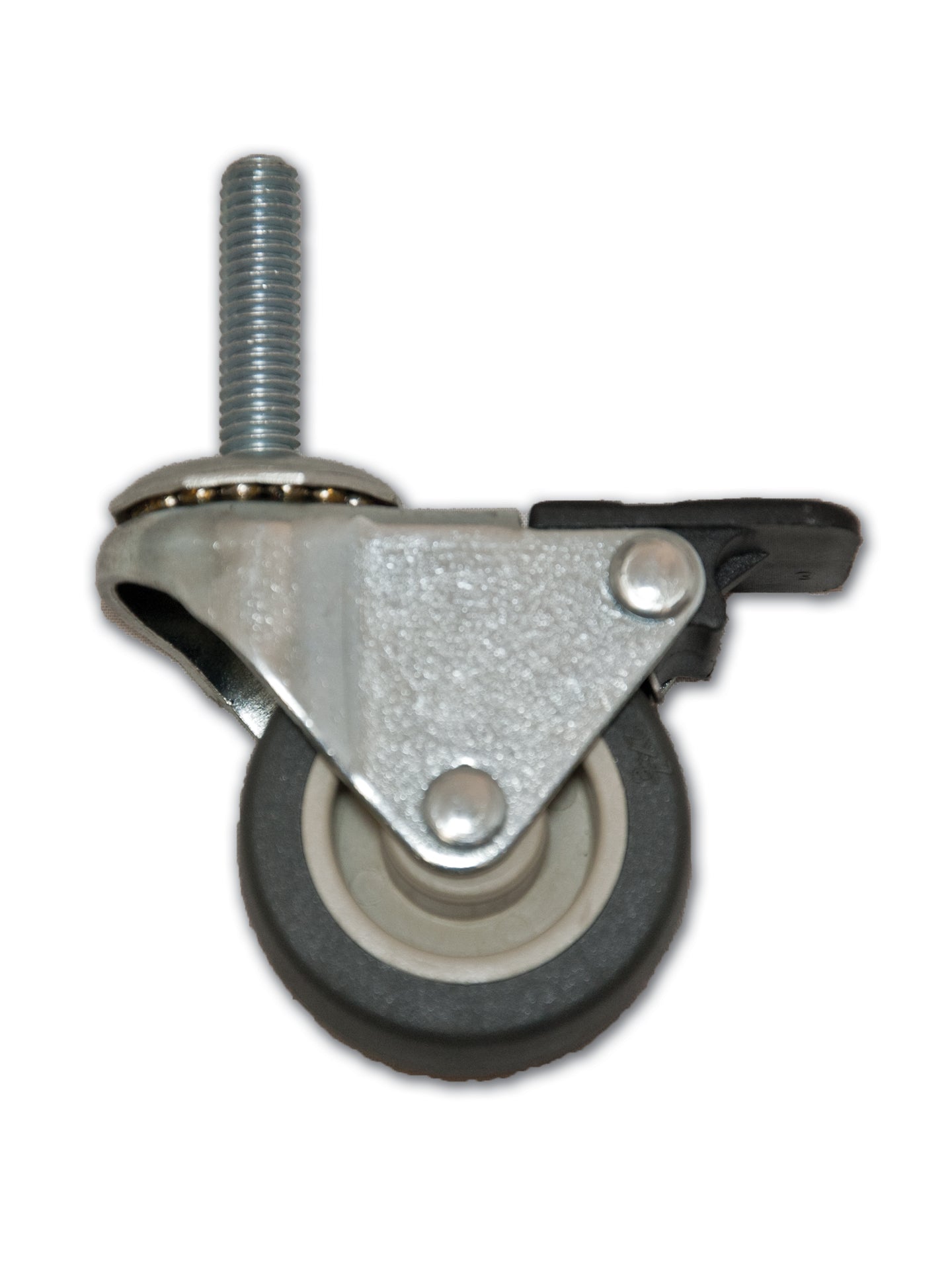 2" Swivel Polyurethane Caster with 3/8" x 1-1/2" Stem & Pedal Brake
