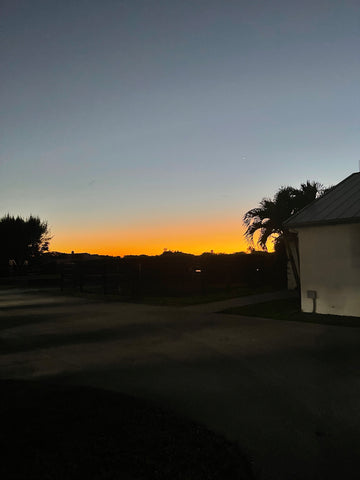 Orange sunset in Florida.