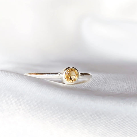 Citrine November Birthstone Ring