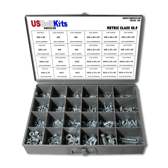 525 Piece Metric Class 109 Flange Bolt Assortment Us Bolt Kits 