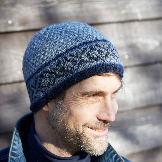Navy Blue Tromso Knitted Men's Beanie Hat