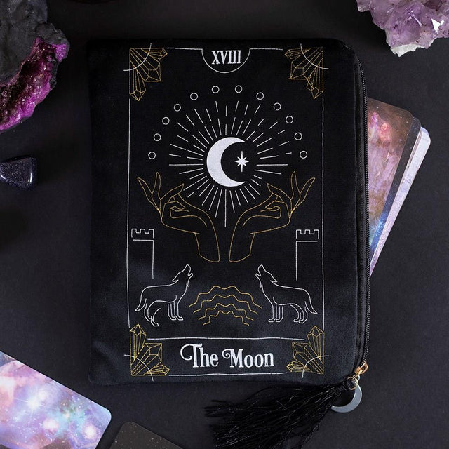 Tarot Card Moon Zipper Pouch