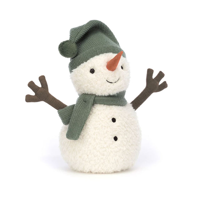 Maddy Snowman with Green Hat Soft Toy