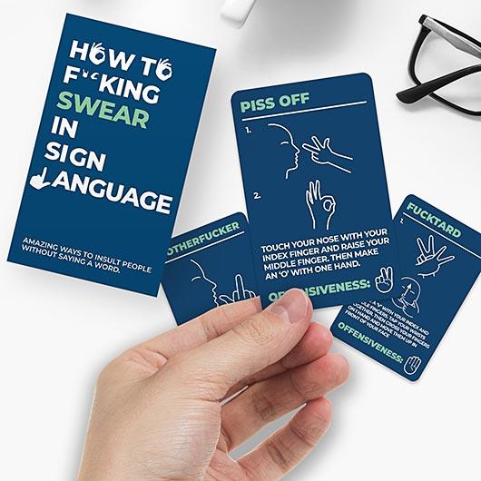 How to Swear in Sign Language Cards