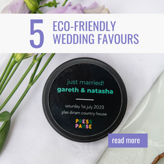 Eco-friendly wedding favour blog