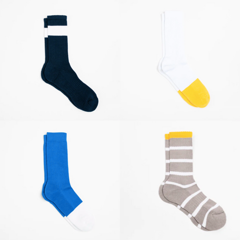 A variety of organic cotton socks