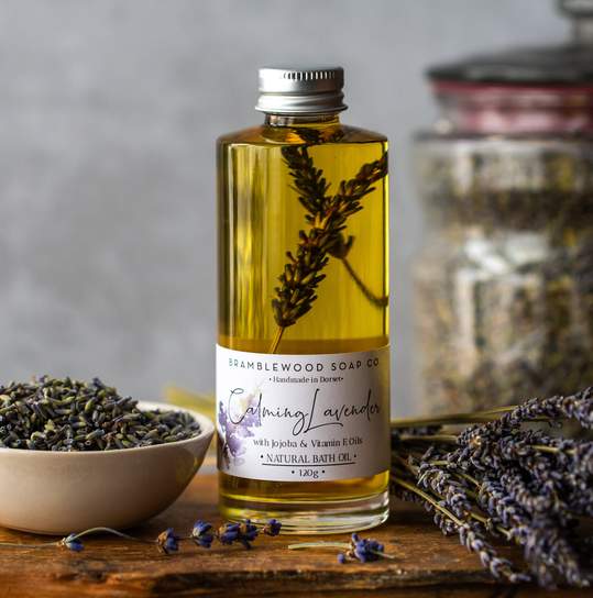Calming Lavender bath oil by Bramblewood Soap Co