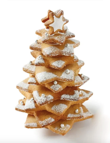 Christmas tree stacked biscuits