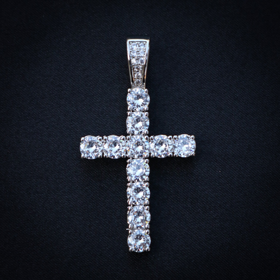Sterling Silver Large Mens Cross Charm Necklace – Tilo Jewelry®