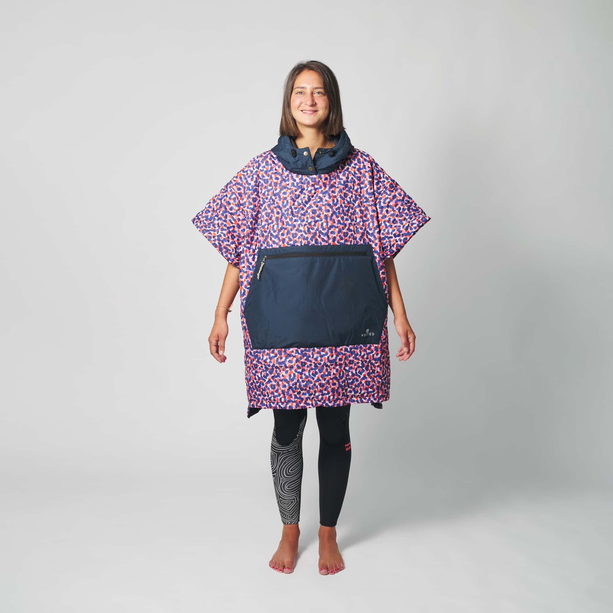 VOITED Surf Inspired Hooded Poncho with a Towel-Like Inside 