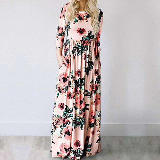 summer floral long dresses