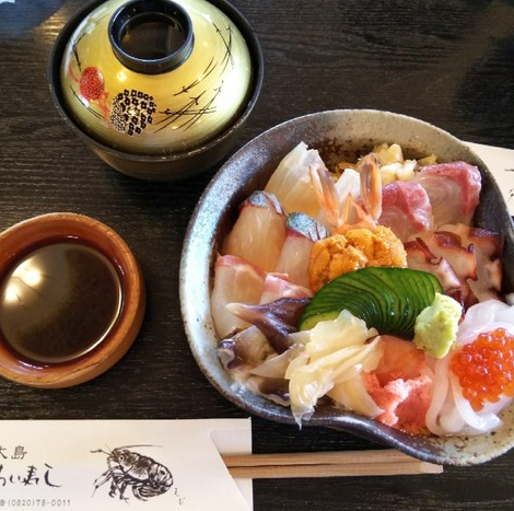 Kawai Sushi restaurant in Suo Oshima Japan
