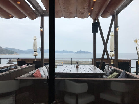 Re.seto cafe in Suo Oshima on the beach with lovely views japan