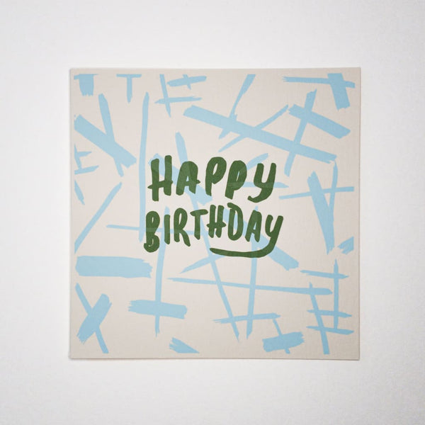 HAPPY BIRTHDAY Ribbon. Hand printed Greeting Card – Japan Stationery