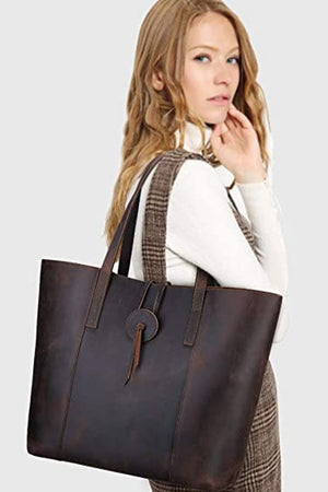 Thea Vintage Pure Leather Tote Bag