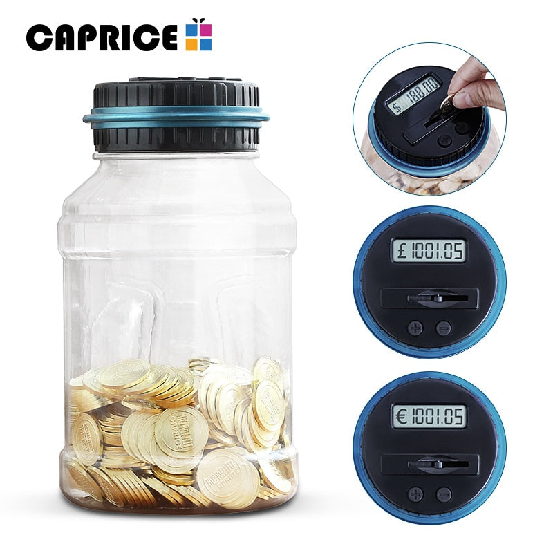 Dinero Digital Transparente Jar Seguro Inteligente Lcd Electronica Contar Monedas Plastico Piggy Bank Ahorro De Dinero Cxg Pet Es Grandado Com