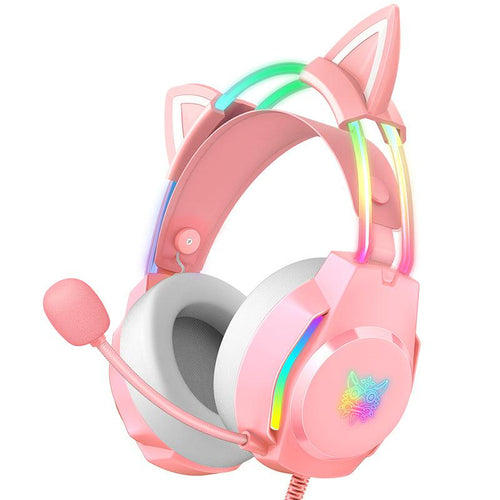 ONIKUMA X26 Head-mounted Headset RGB Light With Cat's Ears Glow, Gaming Headset