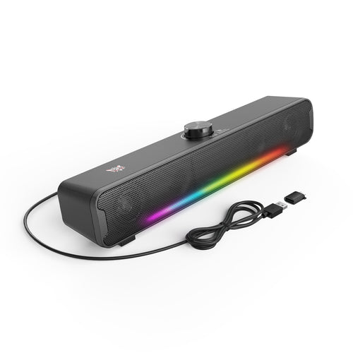 ONIKUMA L16 Bluetooth-compatible Speaker with RGB Light, Powerful Computer Speaker Portable Soundbar for TV Home Theater PC Gaming